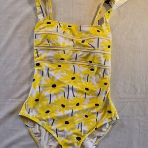 Gottex Yellow Floral One Piece Swimsuit